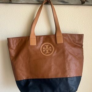 TORY BURCH LEATHER TWO-TONE TOTE